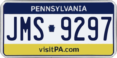 PA license plate JMS9297