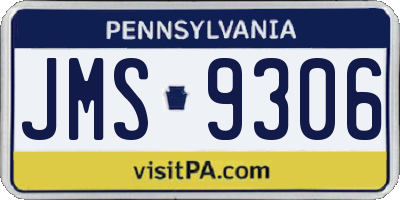 PA license plate JMS9306