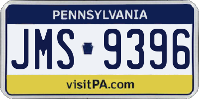 PA license plate JMS9396