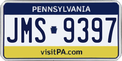 PA license plate JMS9397