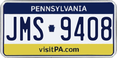 PA license plate JMS9408