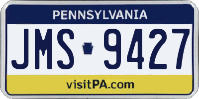 PA license plate JMS9427