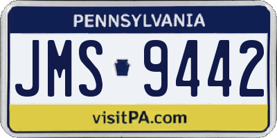 PA license plate JMS9442