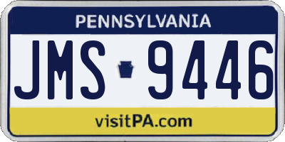 PA license plate JMS9446