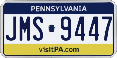 PA license plate JMS9447