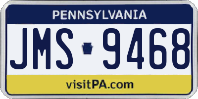 PA license plate JMS9468