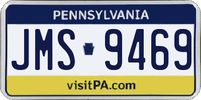 PA license plate JMS9469