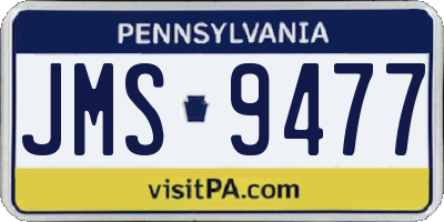 PA license plate JMS9477