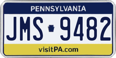 PA license plate JMS9482