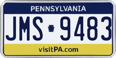 PA license plate JMS9483