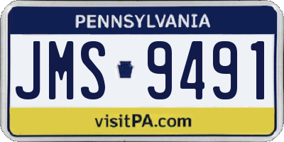 PA license plate JMS9491