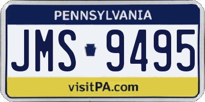 PA license plate JMS9495