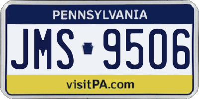 PA license plate JMS9506