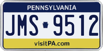 PA license plate JMS9512