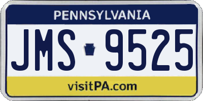 PA license plate JMS9525