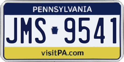 PA license plate JMS9541