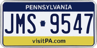 PA license plate JMS9547