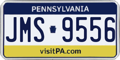 PA license plate JMS9556