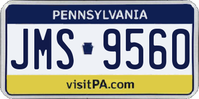 PA license plate JMS9560