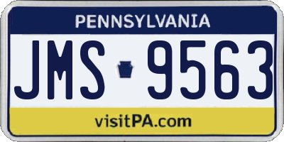 PA license plate JMS9563