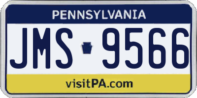 PA license plate JMS9566