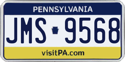 PA license plate JMS9568