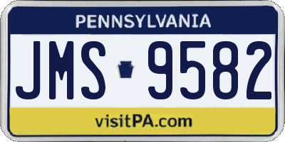 PA license plate JMS9582