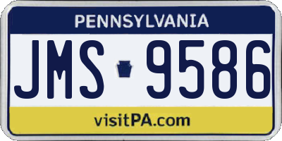 PA license plate JMS9586