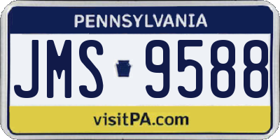 PA license plate JMS9588