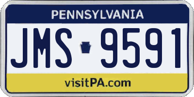 PA license plate JMS9591