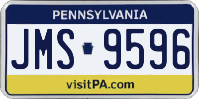PA license plate JMS9596