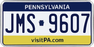 PA license plate JMS9607