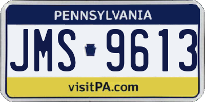 PA license plate JMS9613