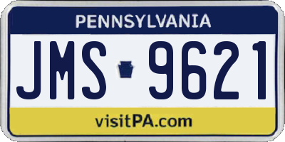 PA license plate JMS9621