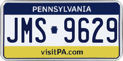 PA license plate JMS9629