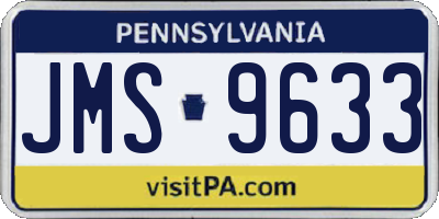 PA license plate JMS9633