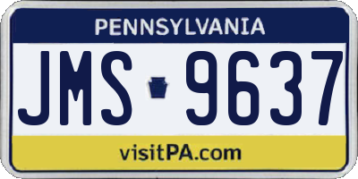 PA license plate JMS9637