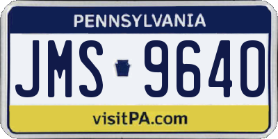 PA license plate JMS9640