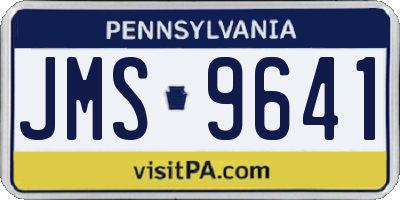 PA license plate JMS9641