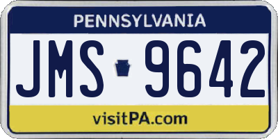 PA license plate JMS9642