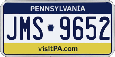 PA license plate JMS9652