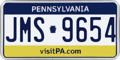 PA license plate JMS9654