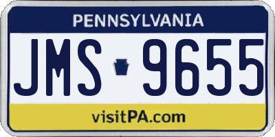 PA license plate JMS9655