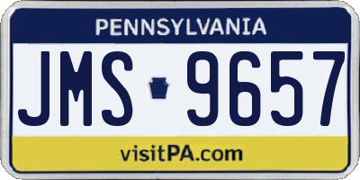 PA license plate JMS9657