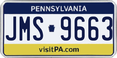 PA license plate JMS9663