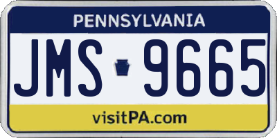 PA license plate JMS9665