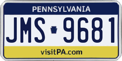 PA license plate JMS9681