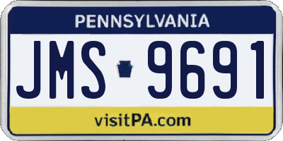 PA license plate JMS9691