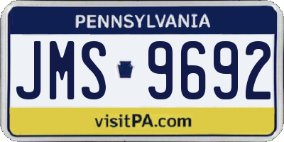 PA license plate JMS9692