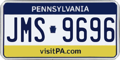 PA license plate JMS9696